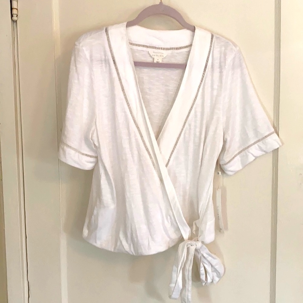 NWT White Caslon White SS top, women's M